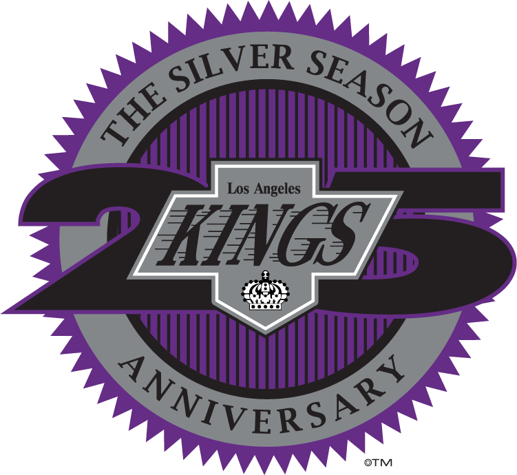 Los Angeles Kings 1992 Anniversary Logo fabric transfer